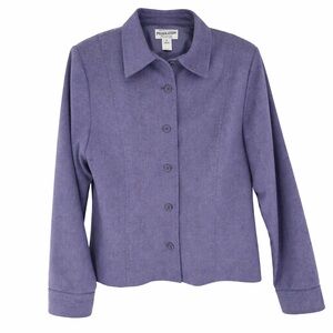 Pendleton 100% Virgin Wool Periwinkle Purple Button Up Blazer